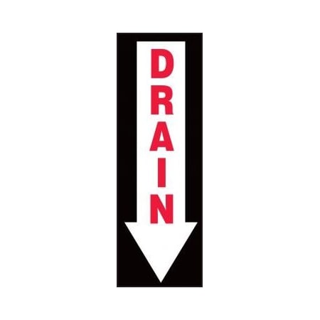 SAFETY LABEL DRAIN 6 In  X 2 In  ADHESIVE LCHL547